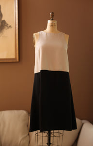 a line color block dress