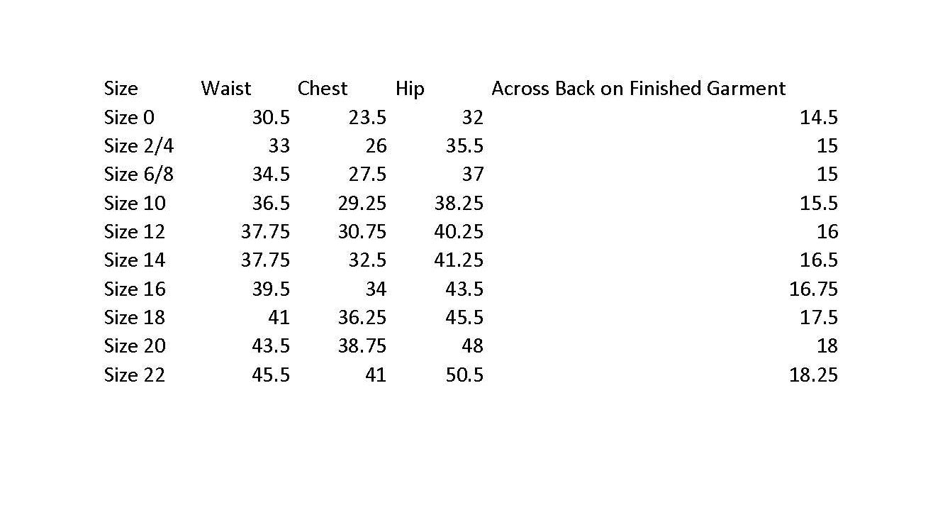 women's jacket sizing