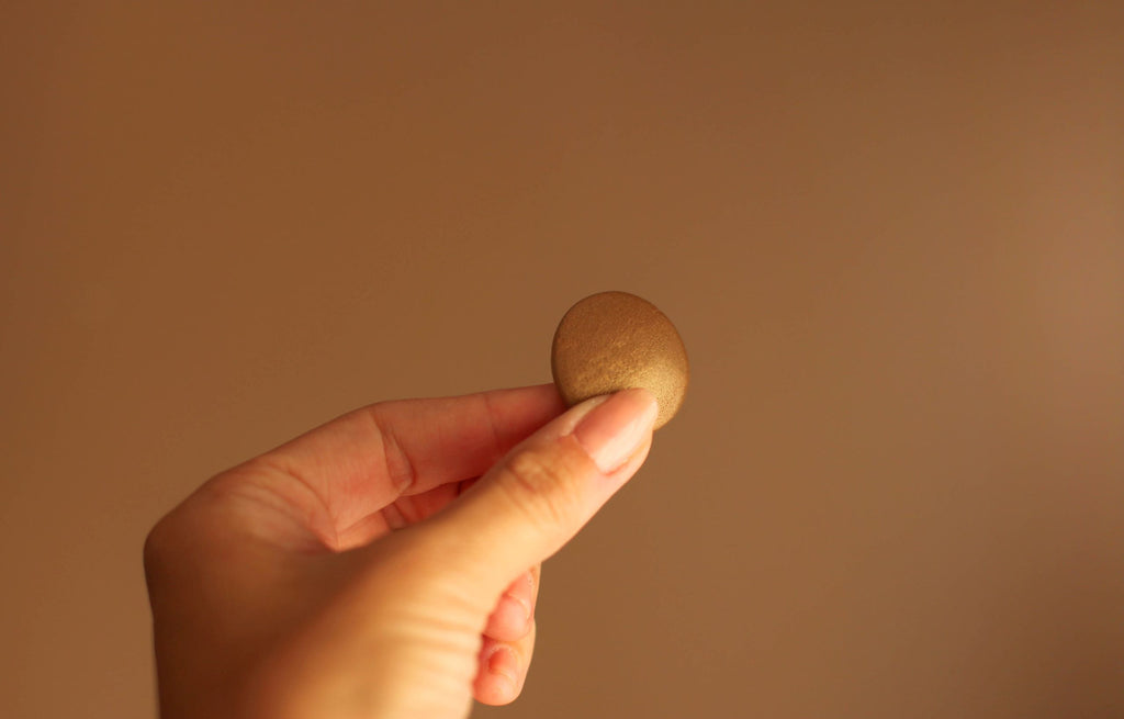 Antique Gold Leather Button