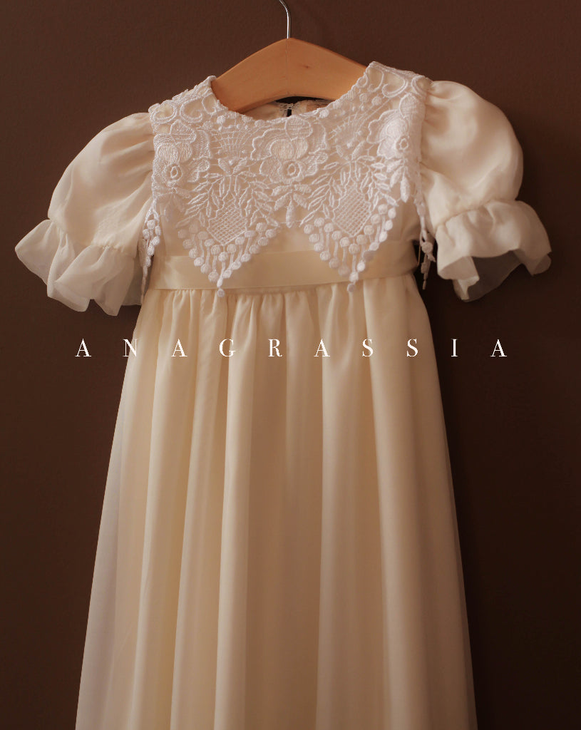 ivory silk baptismal gown
