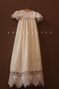 girls silk baptismal gown