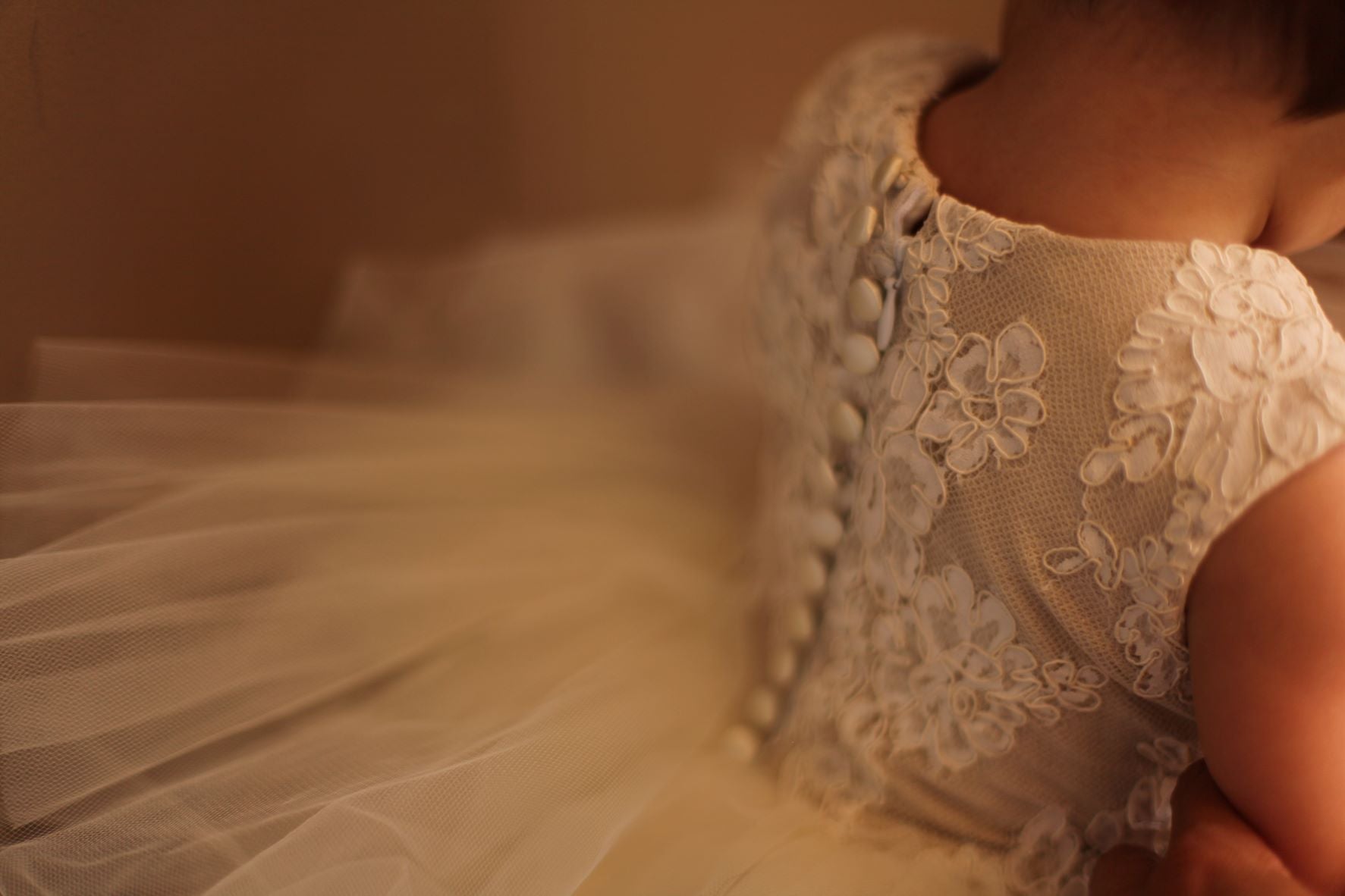 Christening dress with tulle