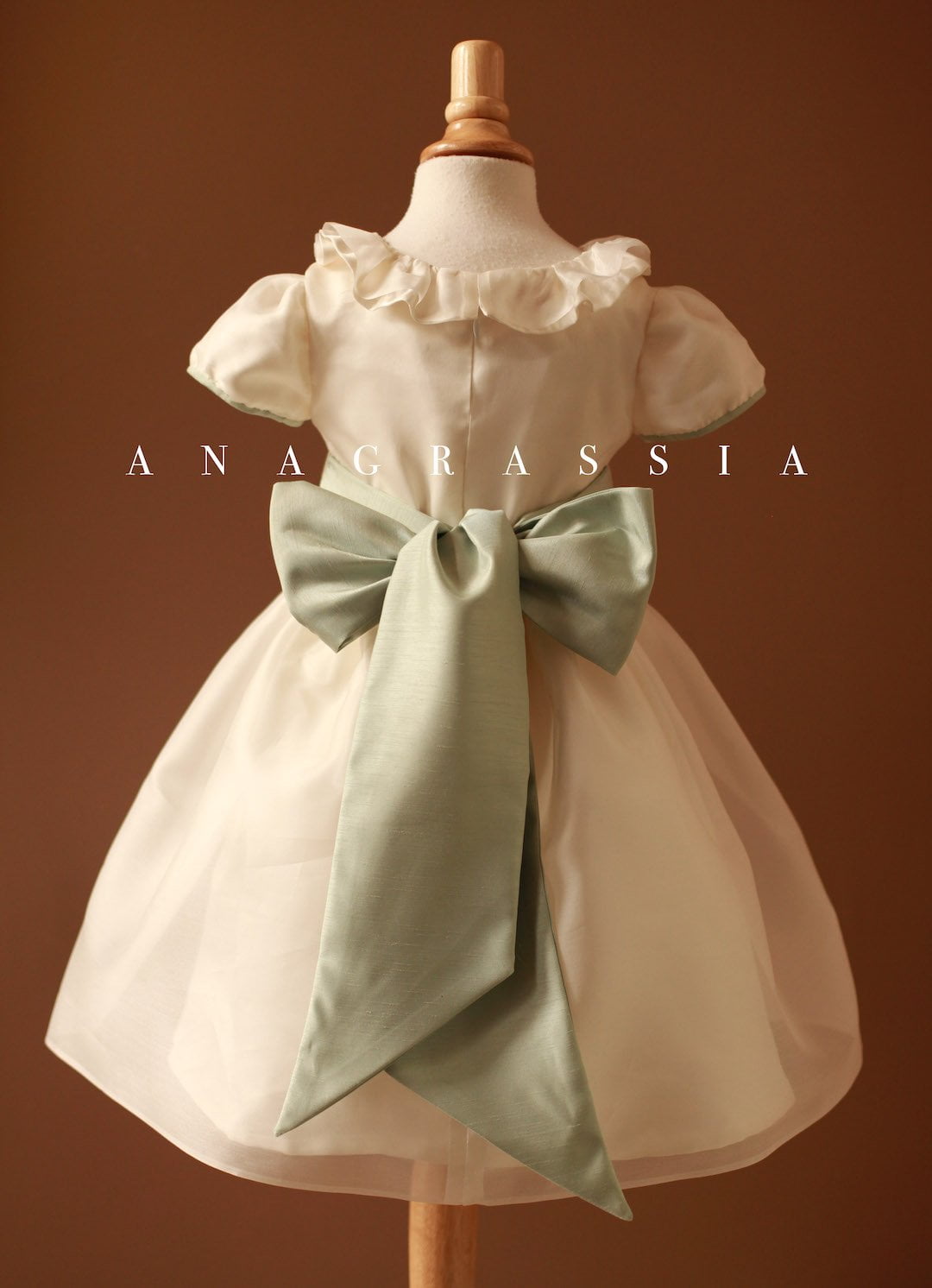 sage green flower girl dress 