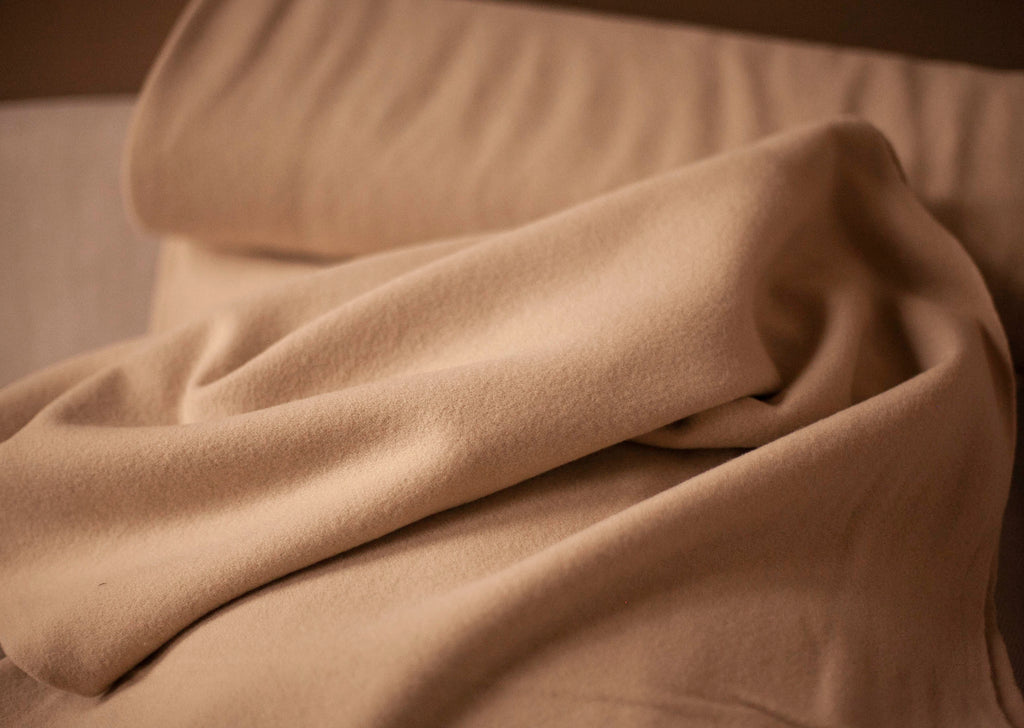 beige wool fabric