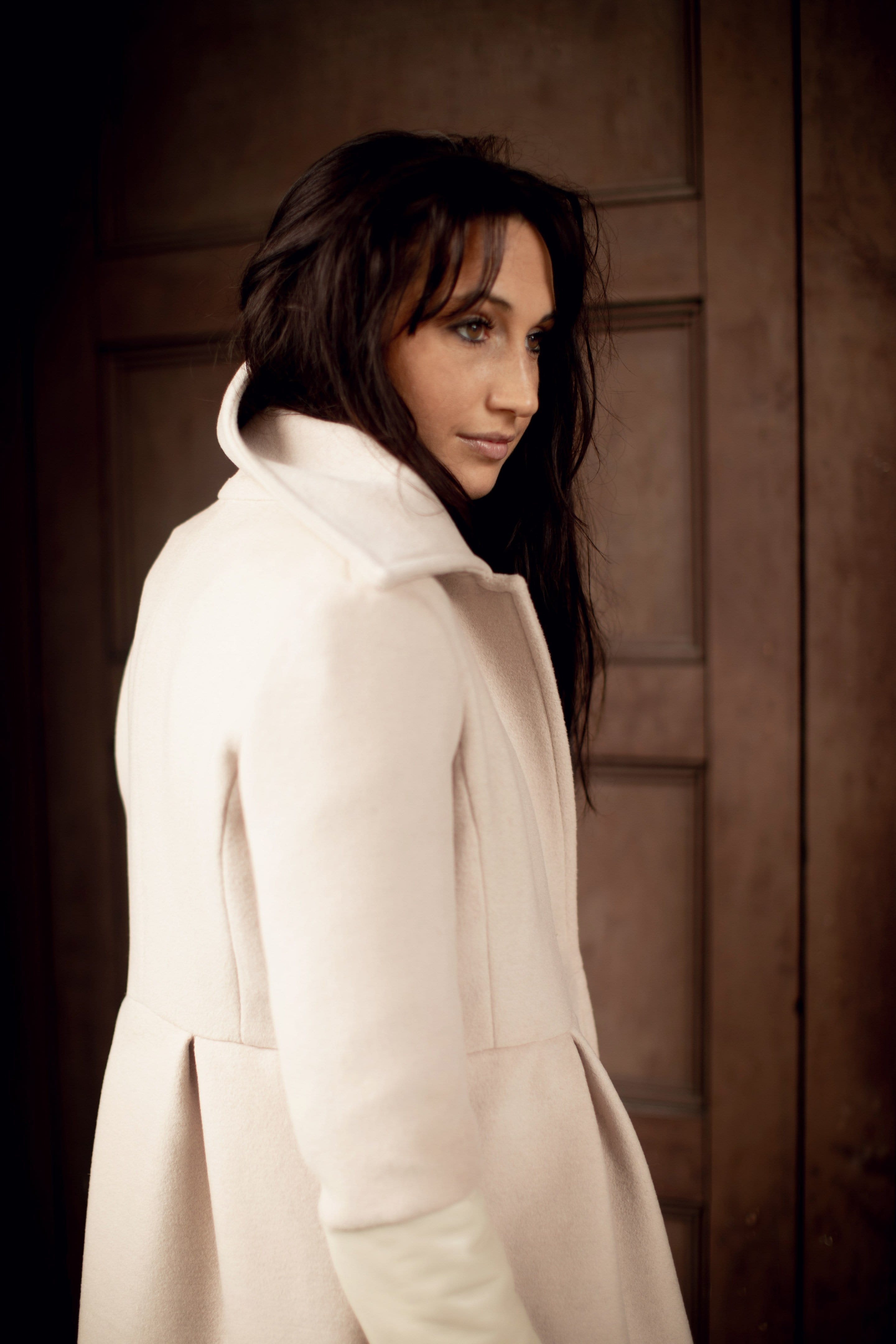 womens champagne wool jacket