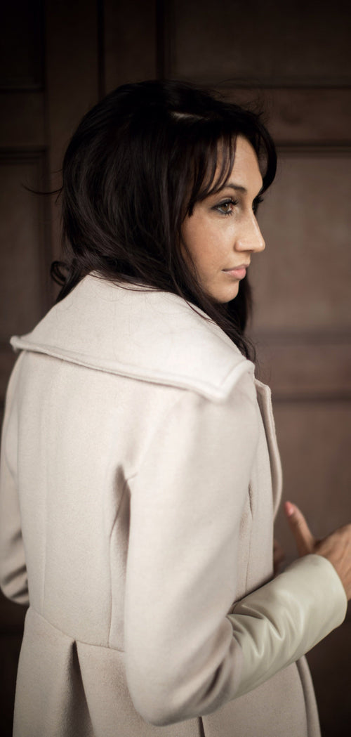 womens white wool coat