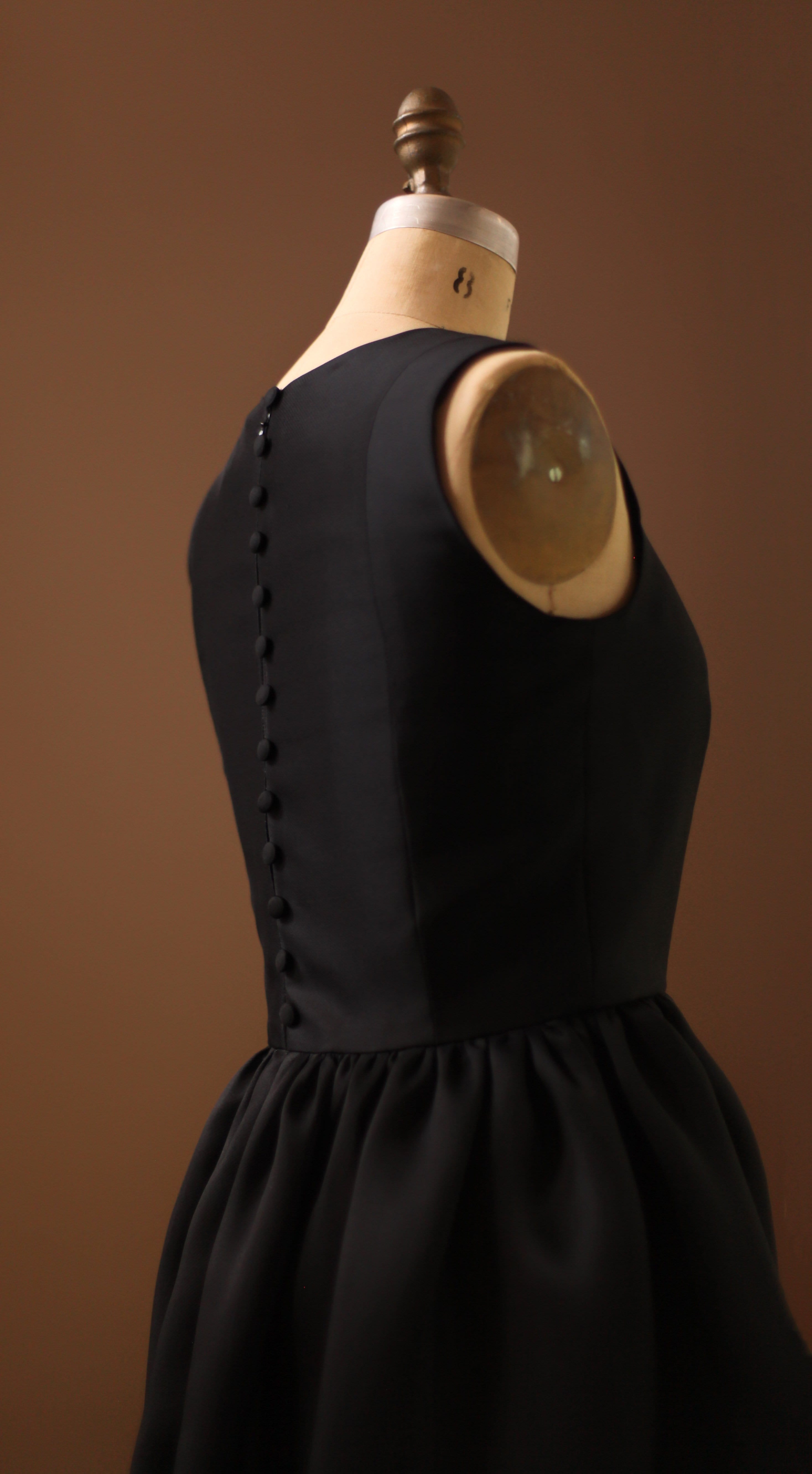black silk gown