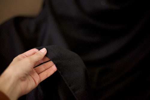 cashmere wool fabric black
