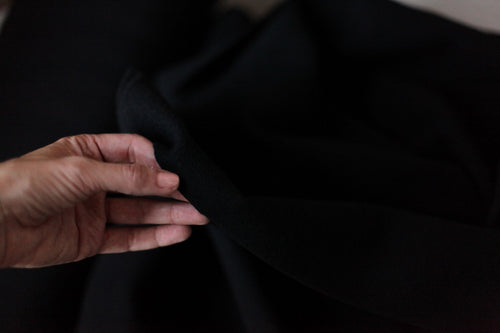 wool fabric black