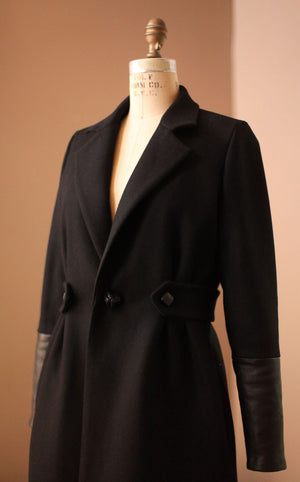 Black wool coats for women