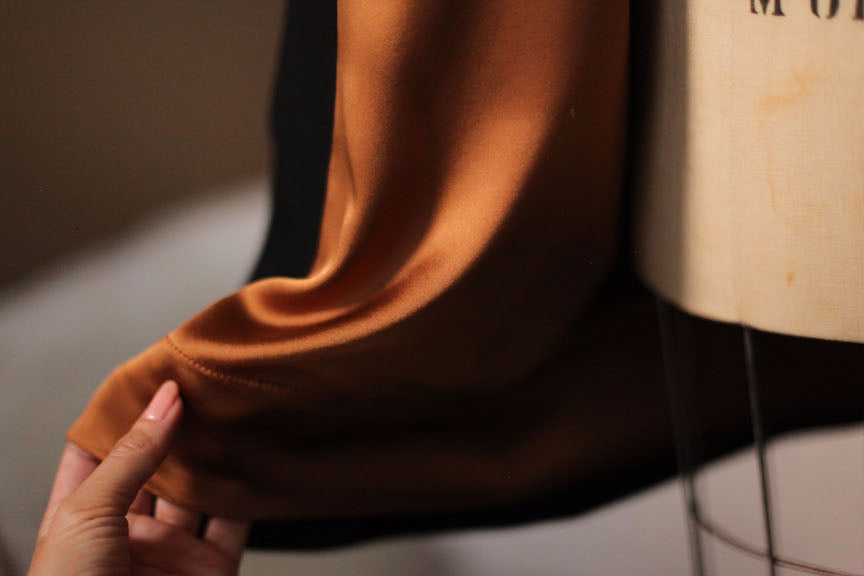 Wool coat with silk lining