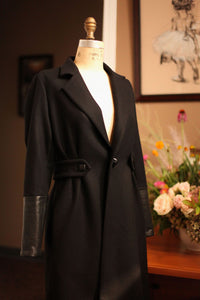 black wool womens coat