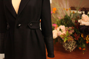 Black wool womens jacket