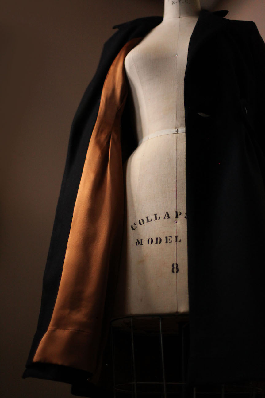 Wool jacket with silk lining