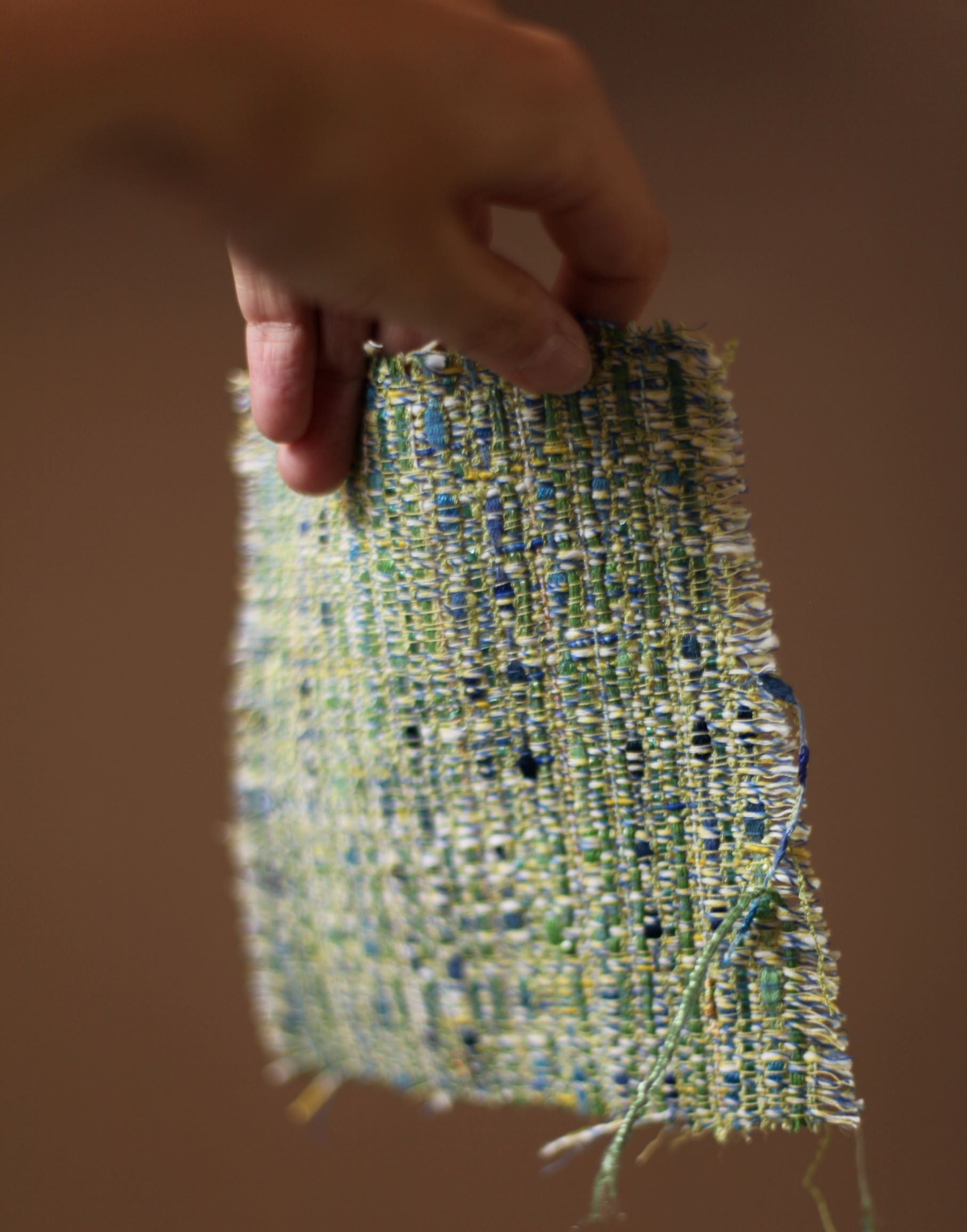 green blue wool tweed