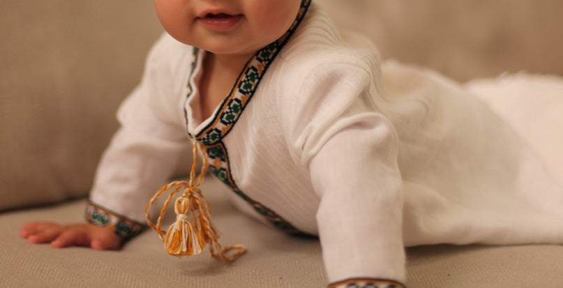 shamrock embroidered christening gown
