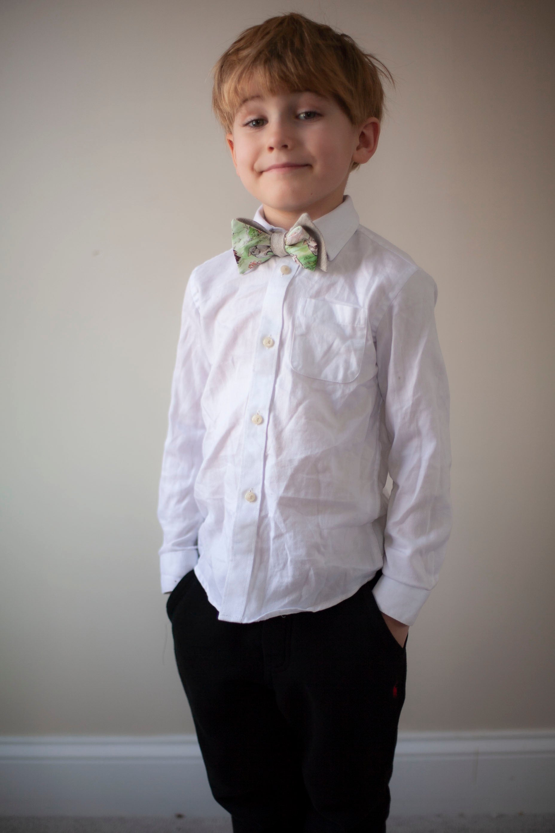 green boys bow tie