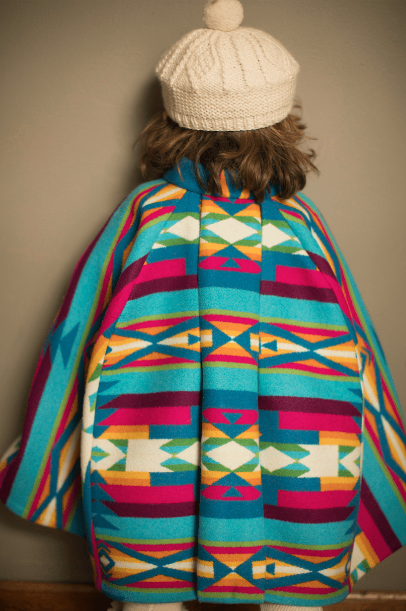 Rainbow cape ski wool jacket