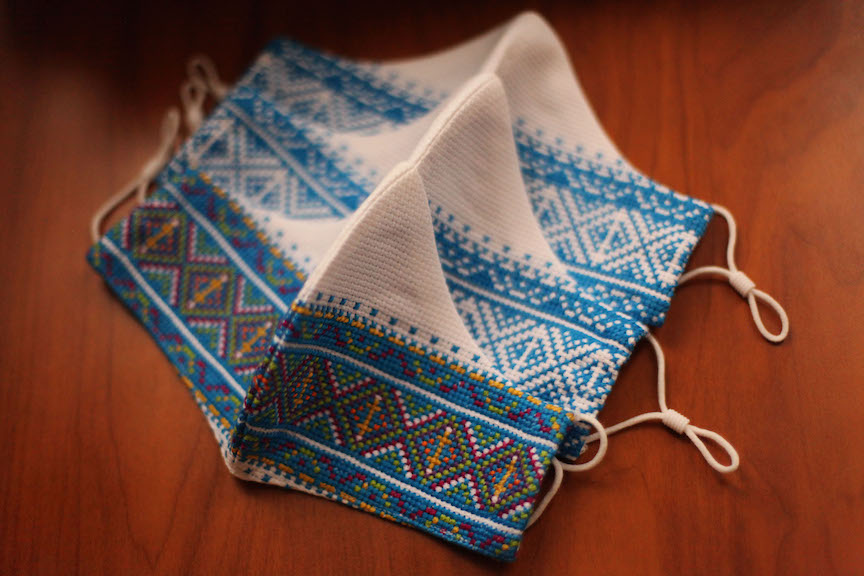 ukrainian face masks blue