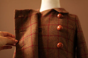 double breasted tweed coat girls