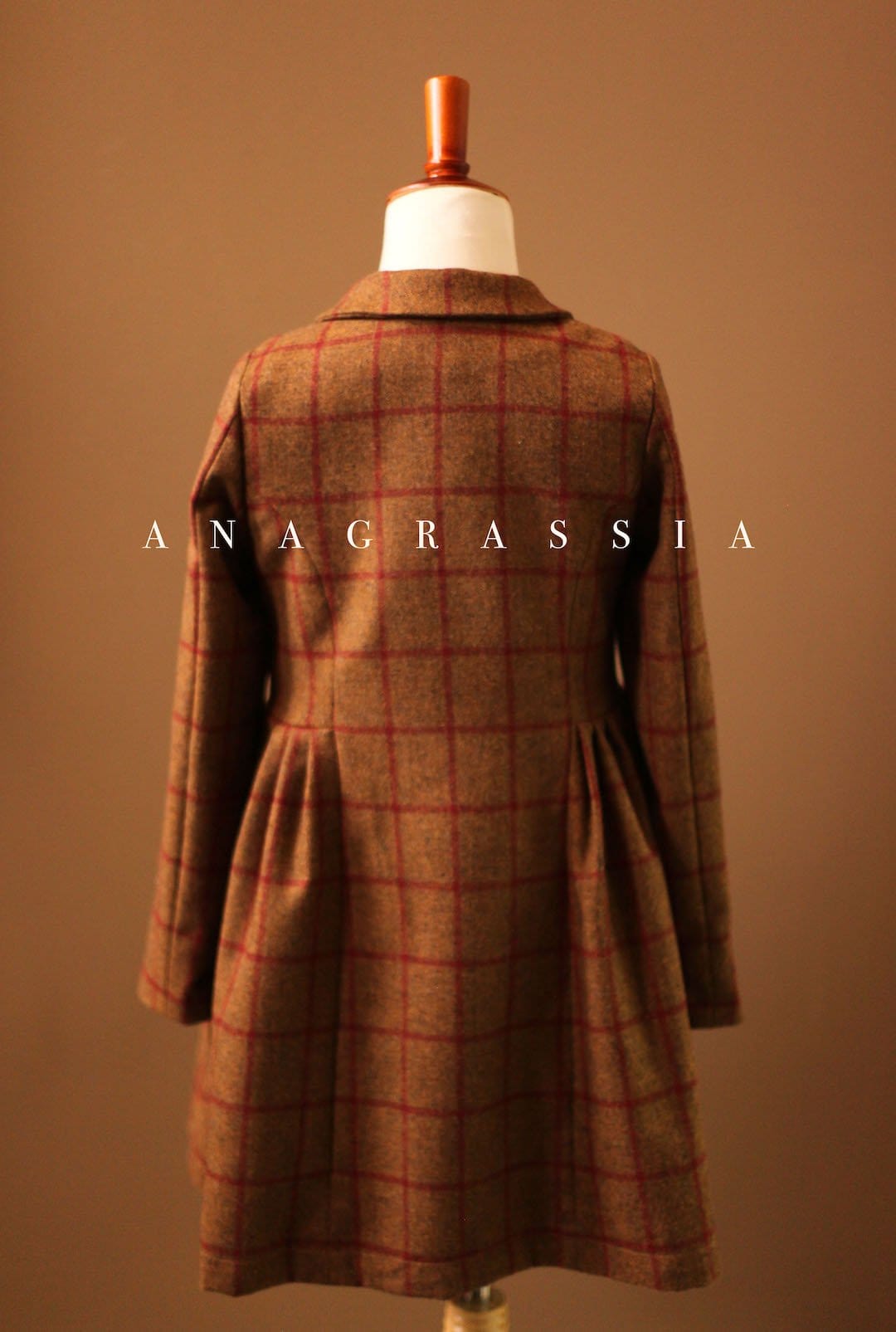 plaid girls coat