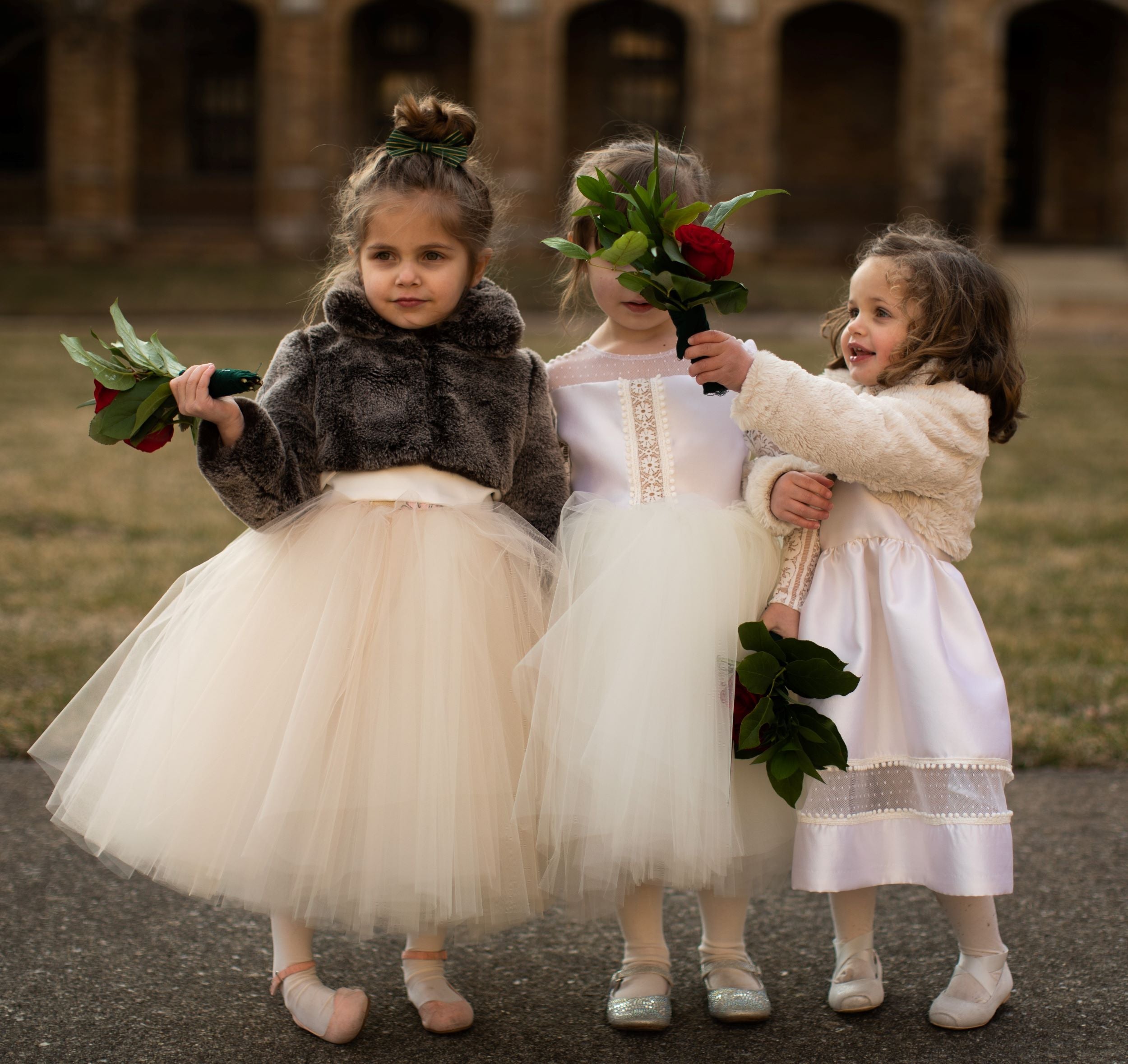 winter flower girl dresses The Cordelia Dress With Train Pink / 12(+$99) Scoop Back Style Winter 4t Dresses Winter 4t