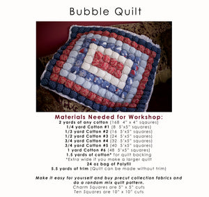 bubble quilt class 