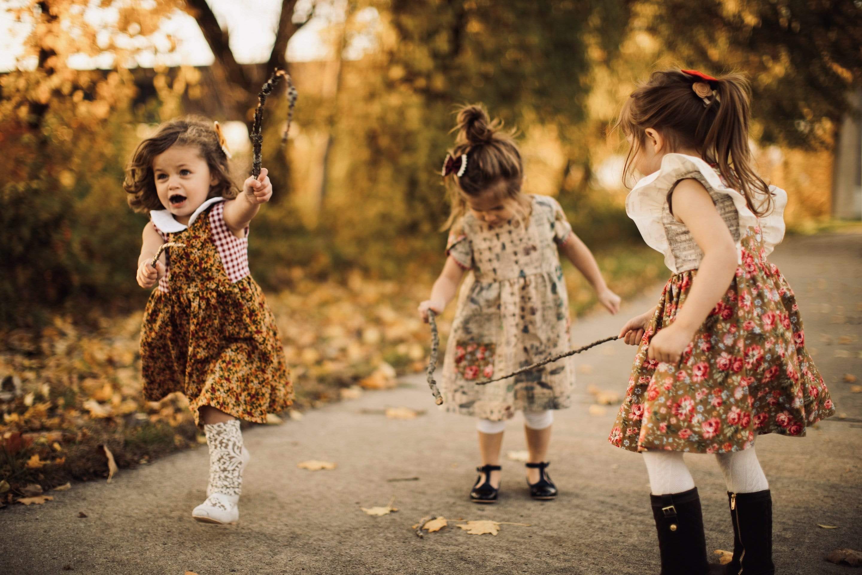 cotton girl dress with collar