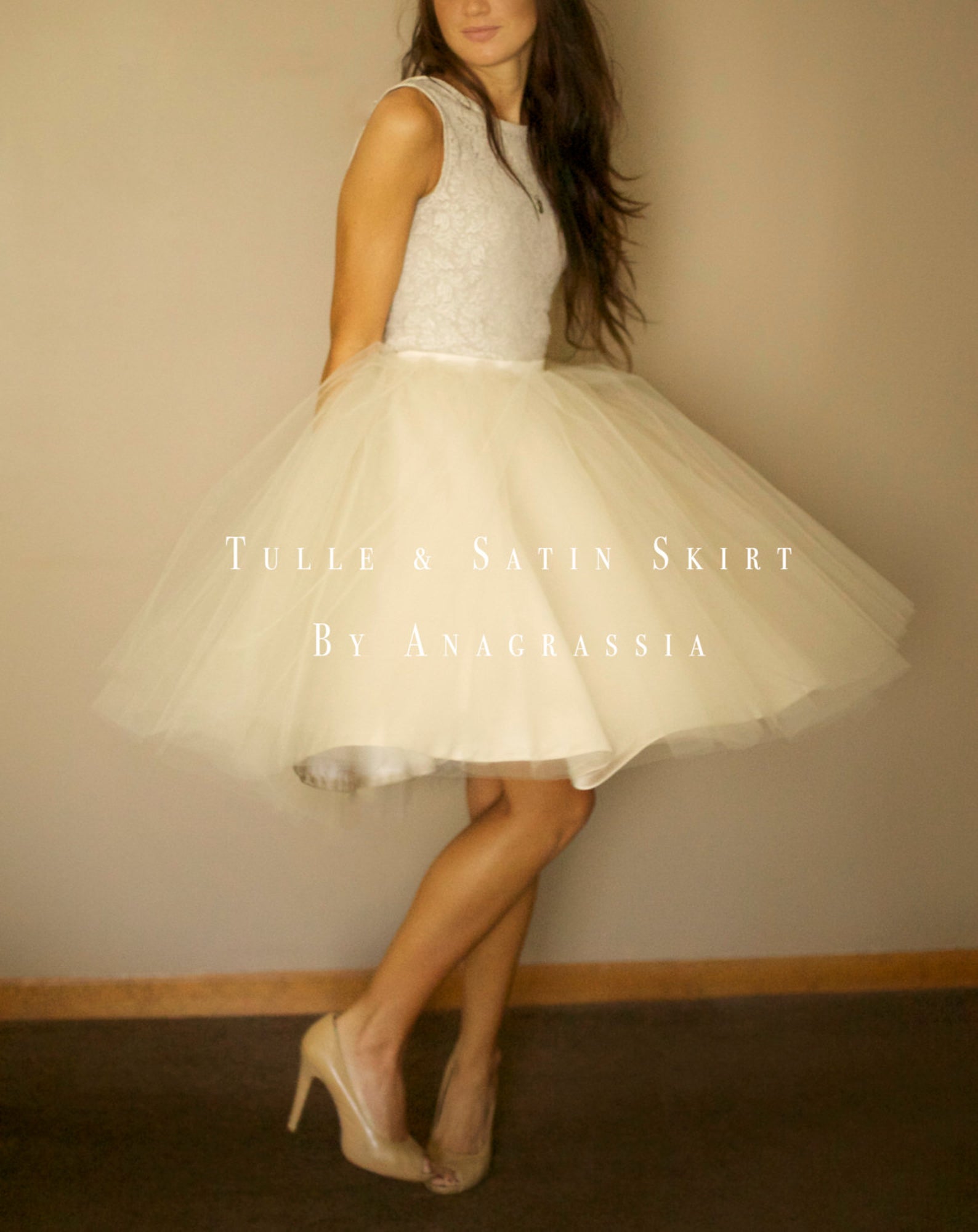Champagne Tulle Bridal Skirt