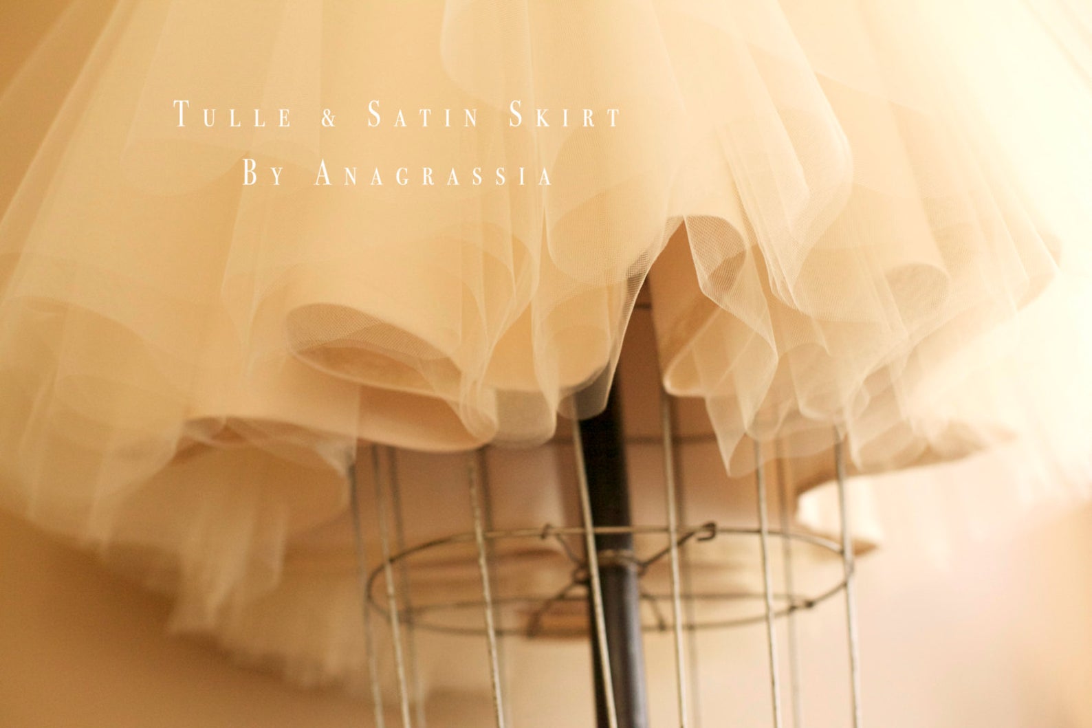 Champagne Tulle Bridal Skirt