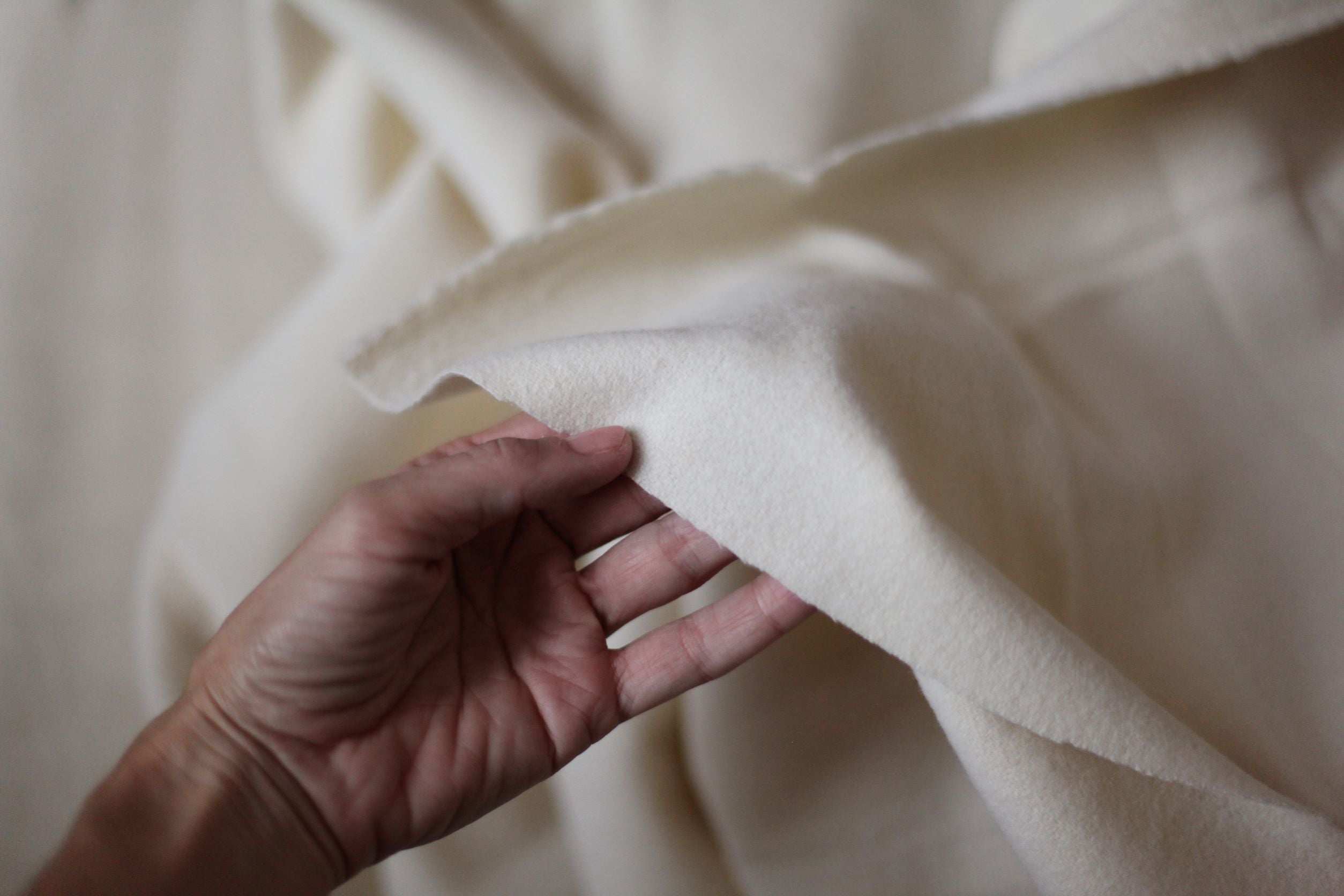 wool fabric white