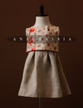 linen floral girls dress