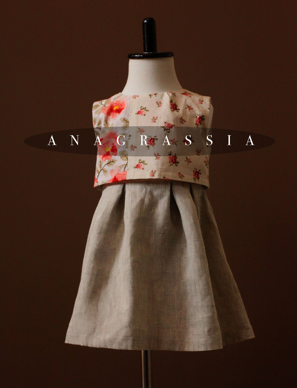 linen floral girls dress
