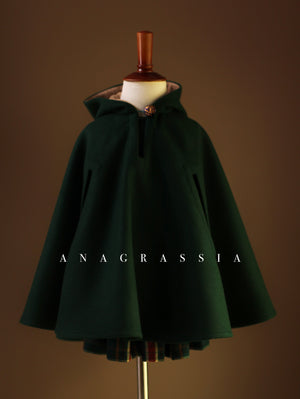 Green wool cape