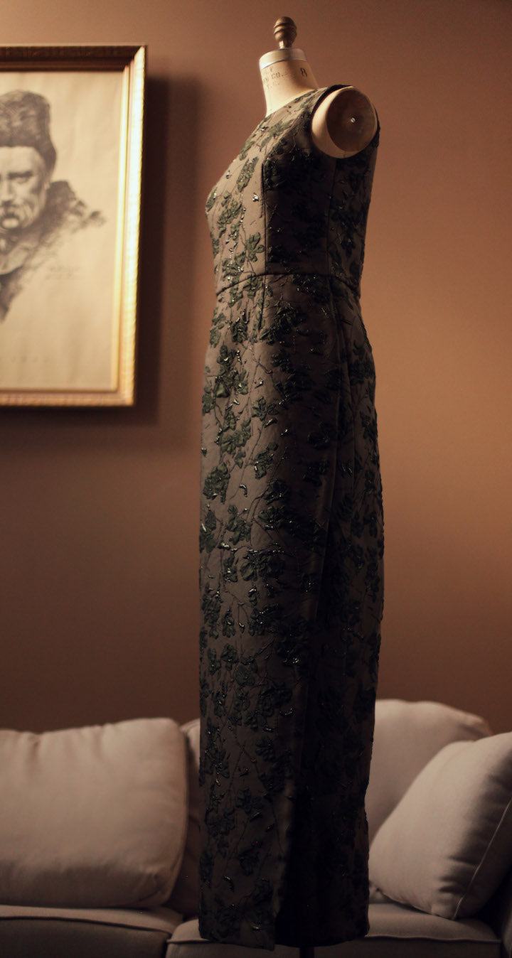 long green bridesmaid dress