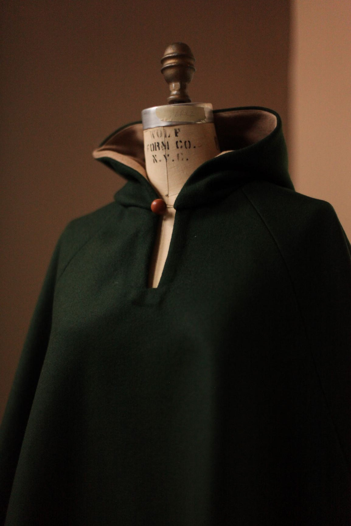Dark Green Womens Cape