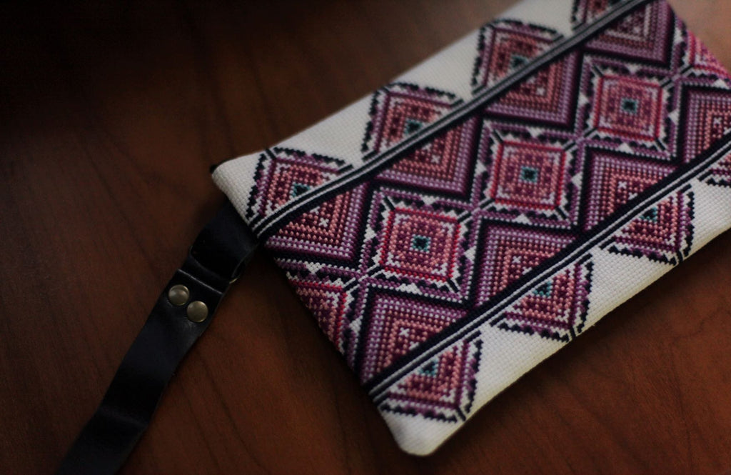 Ukrainian Embroidered Leather Handbag
