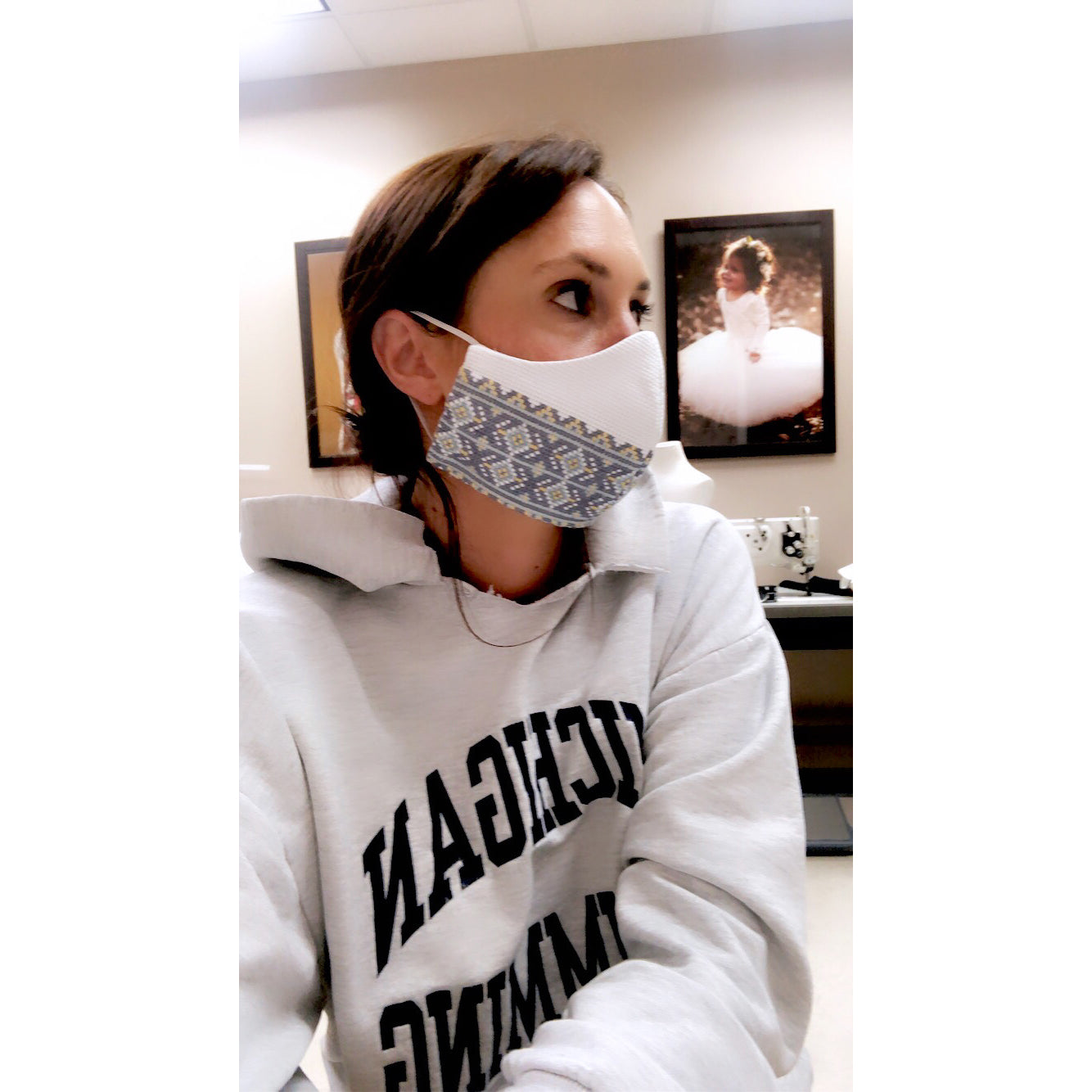 Hand Embroidered Face Mask