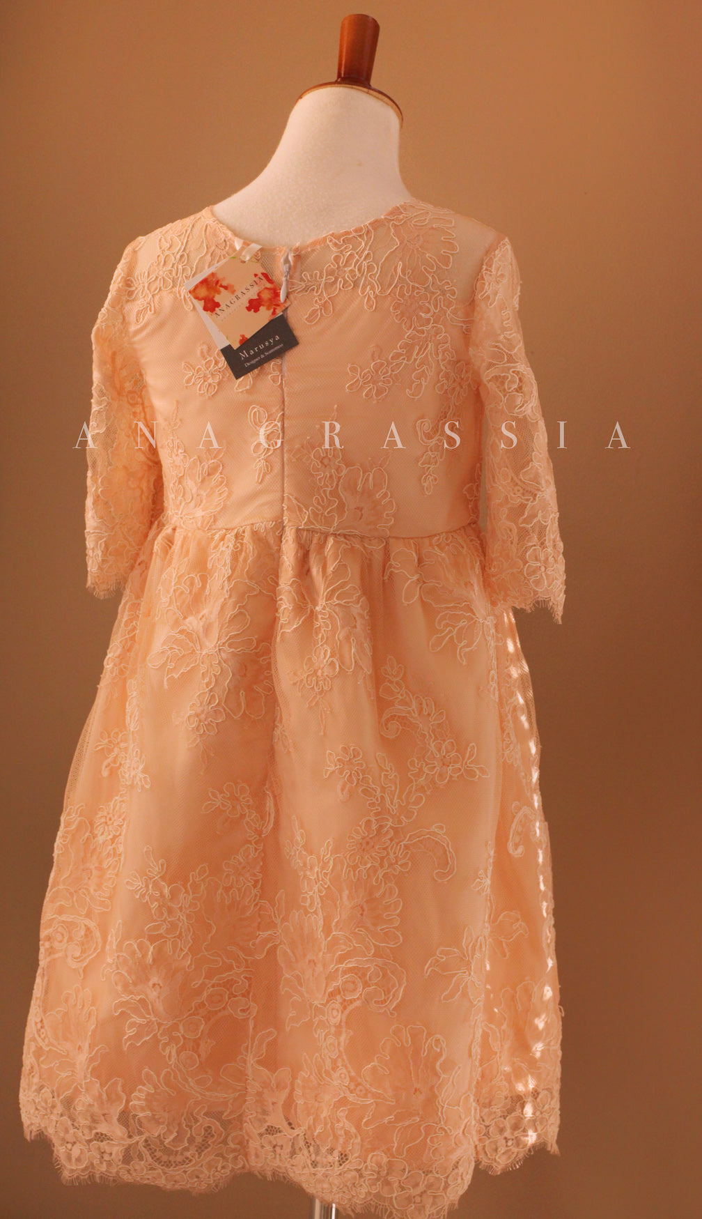 Dusty Rose Lace Dress