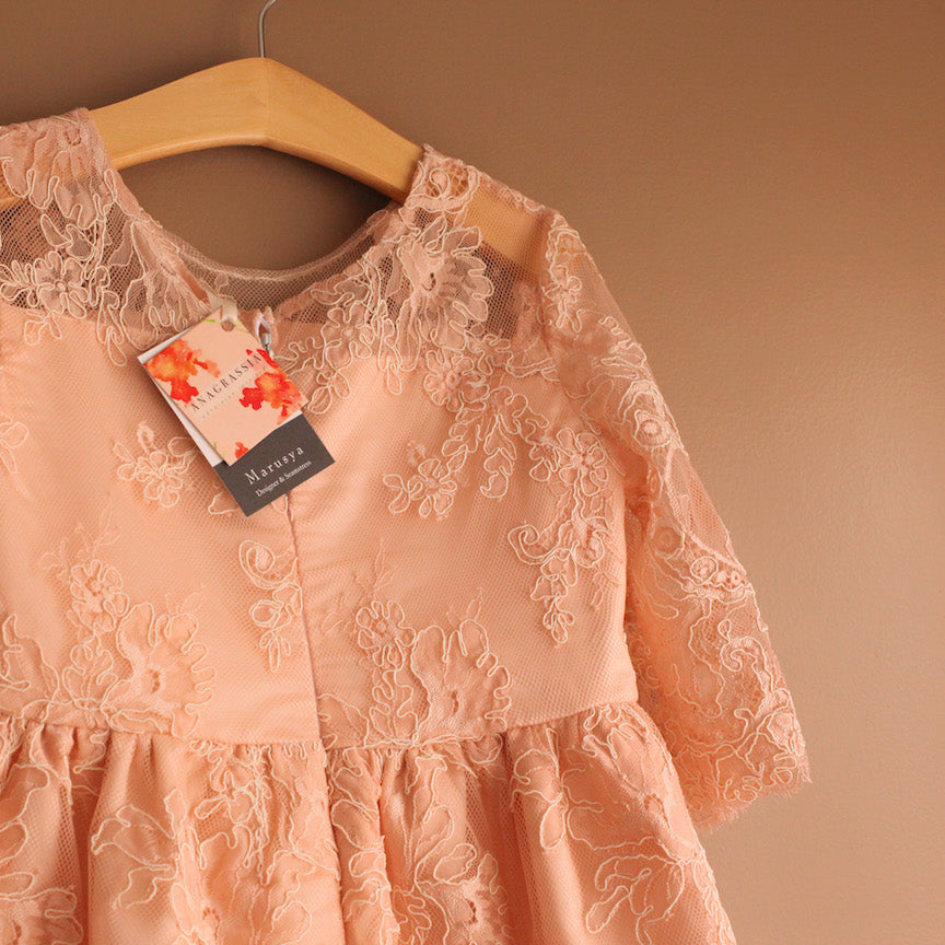 Dusty Rose Lace Dress