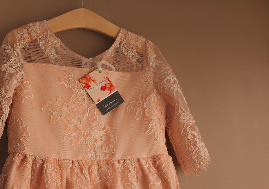 Dusty Rose Lace Dress