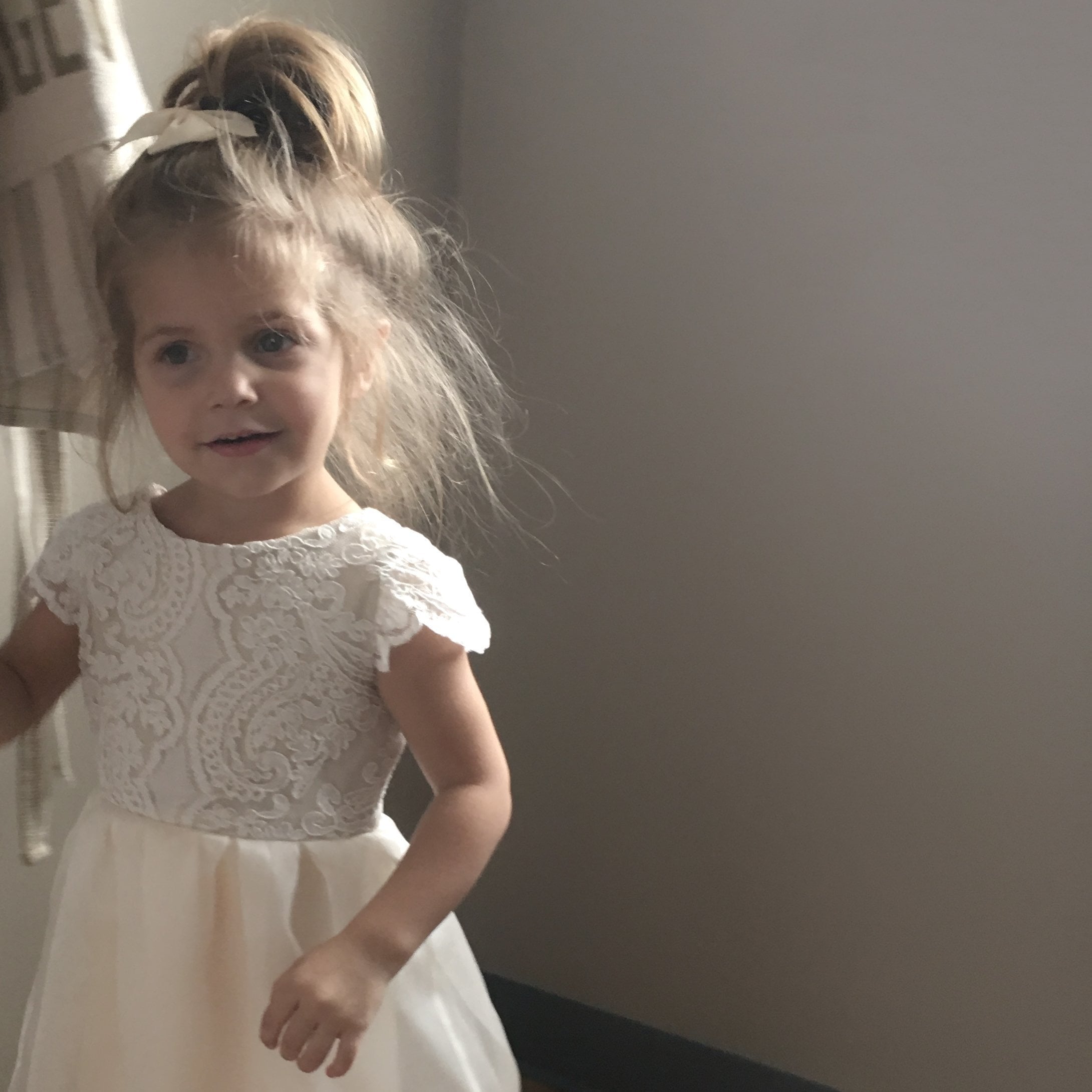 silk lace flower girl