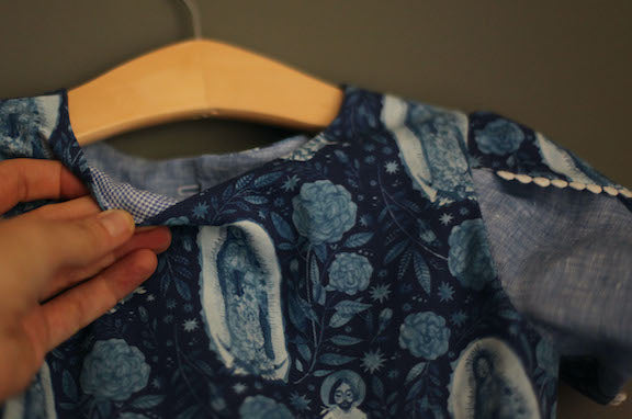 Blue couture dress