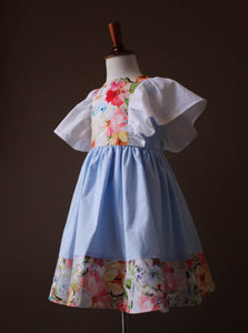 light blue pinafore dress