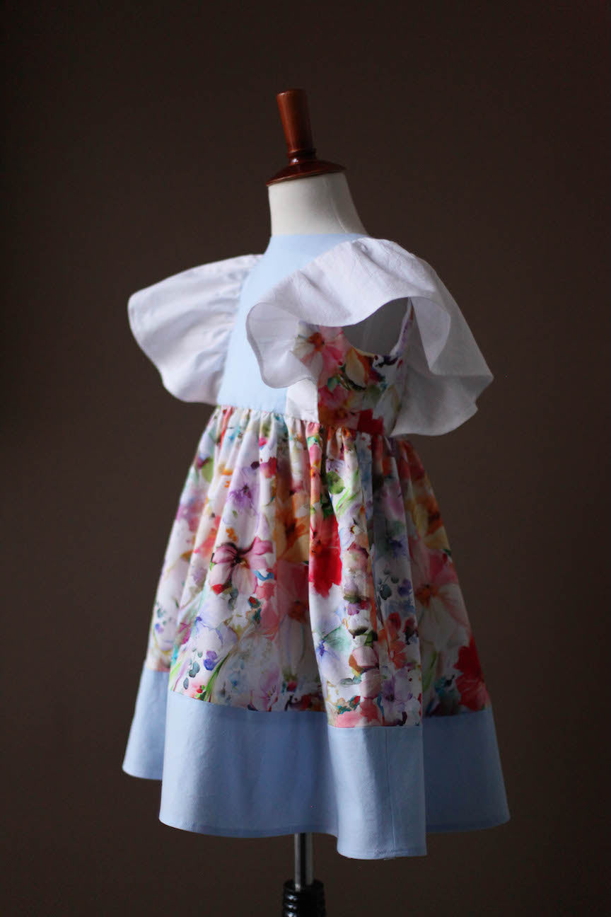 floral pinafore girls dress