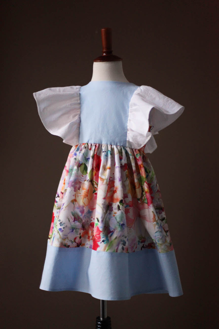 floral pinafore dress