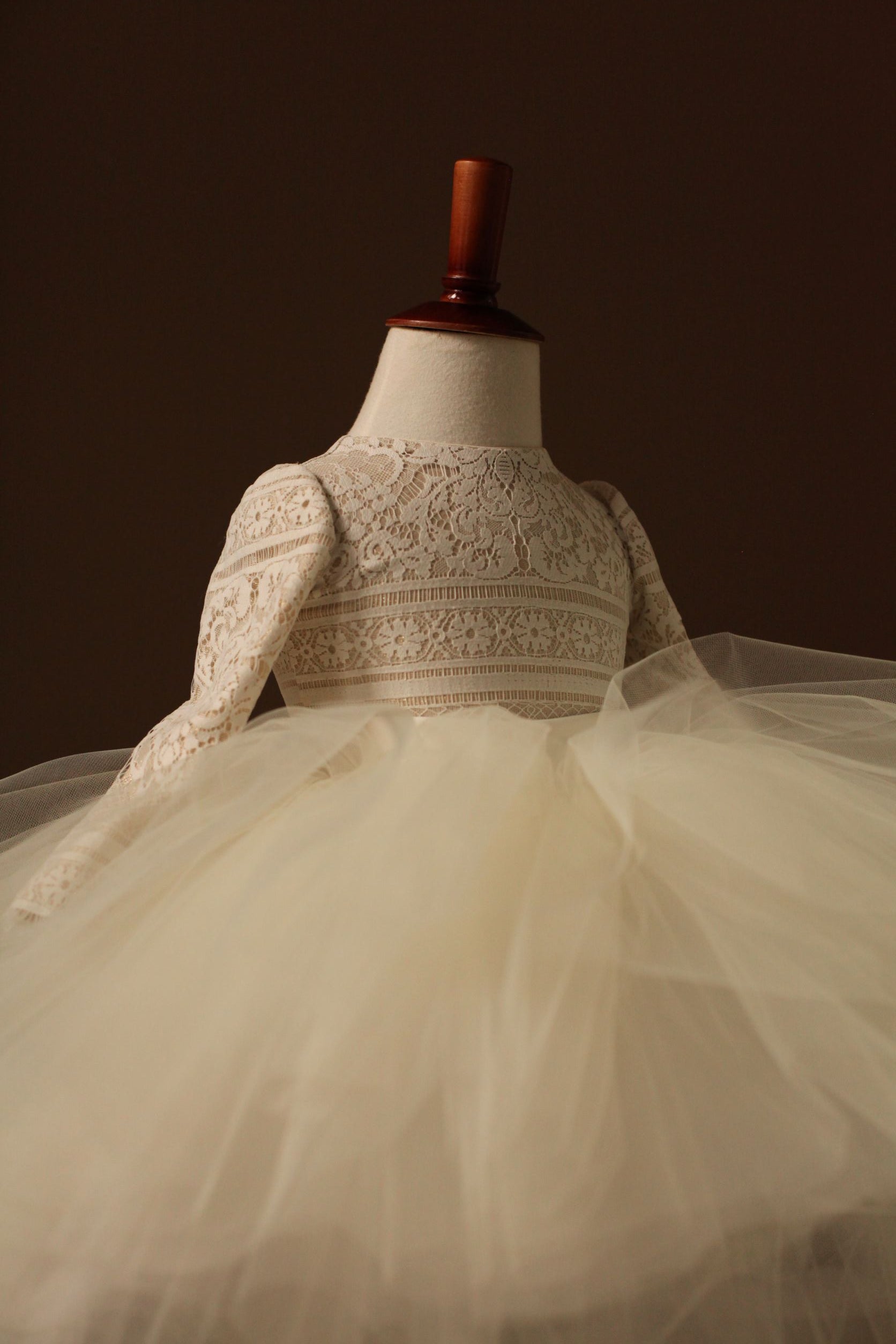 long sleeves flower girl dress