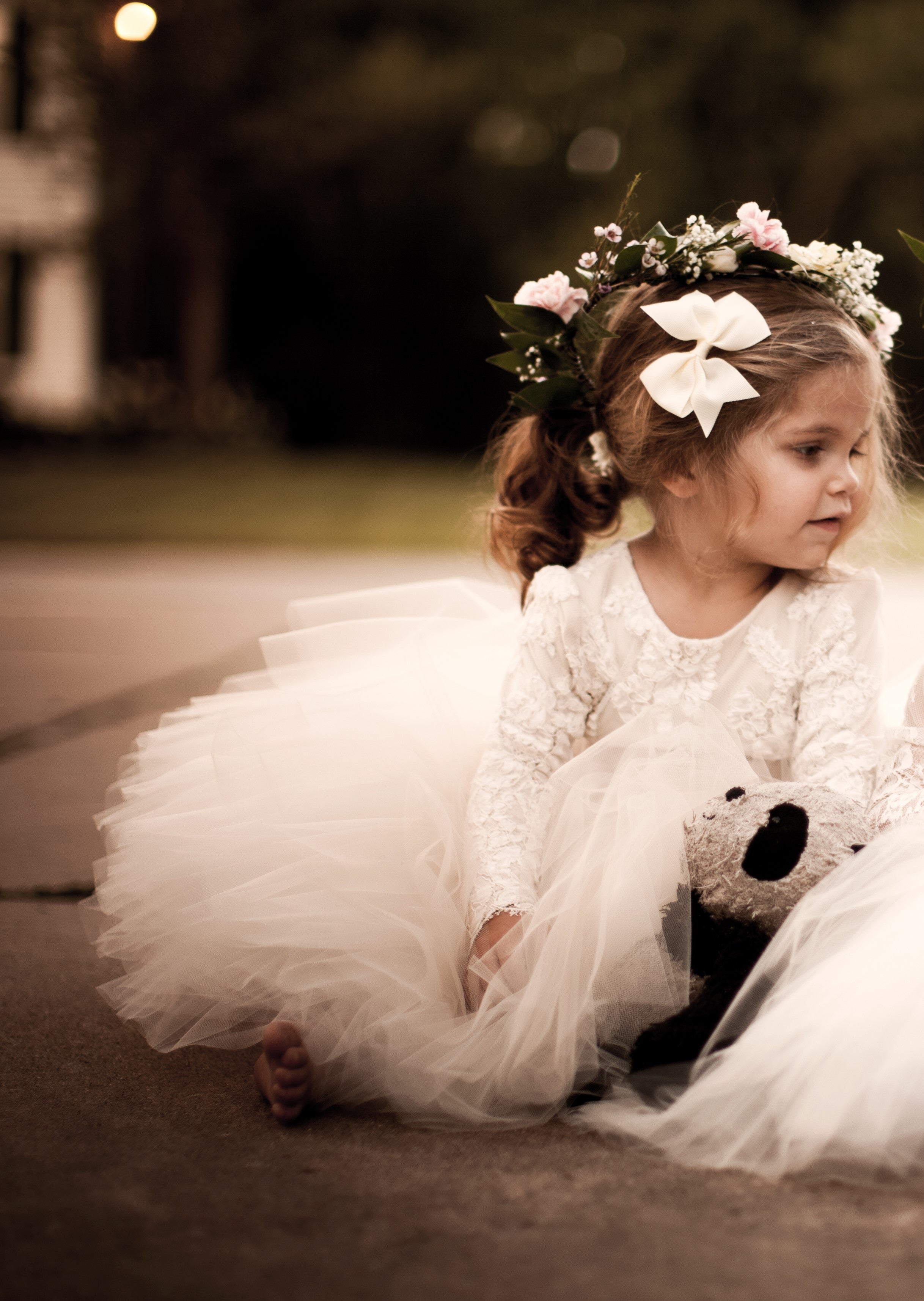lace leotard flower girl dress