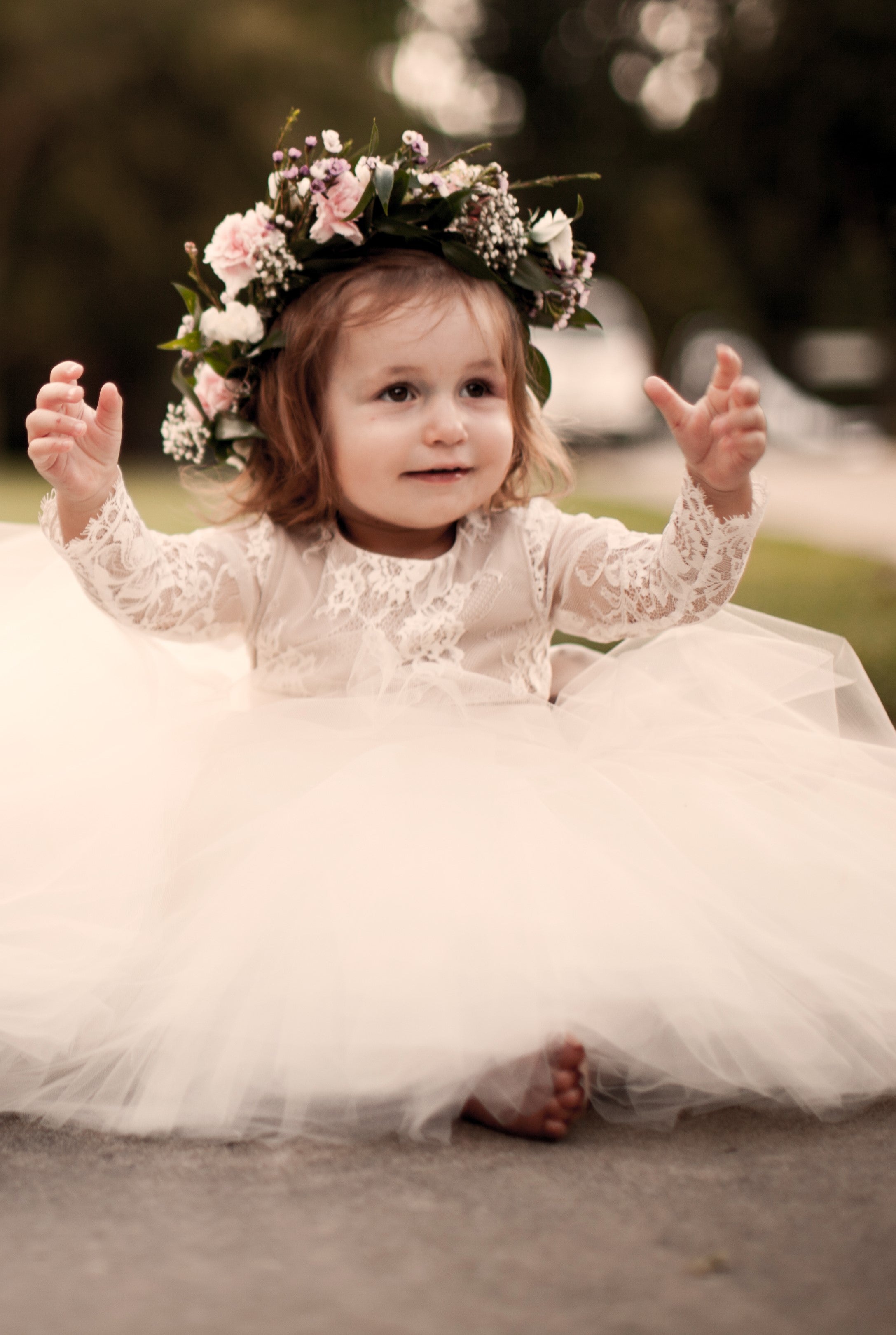 champagne lace leotard and tutu
