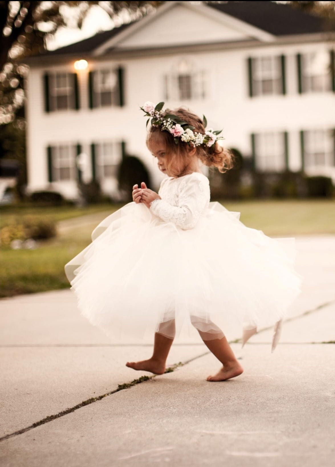 lace flower girl dress